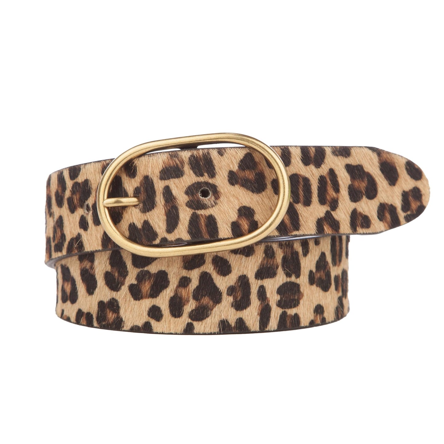 Lucky Brand Womens Leopard Calf Hair Belt | Leather | Trend | Stylish | Classic | Contemporary | Jeans - Leopard, X Large