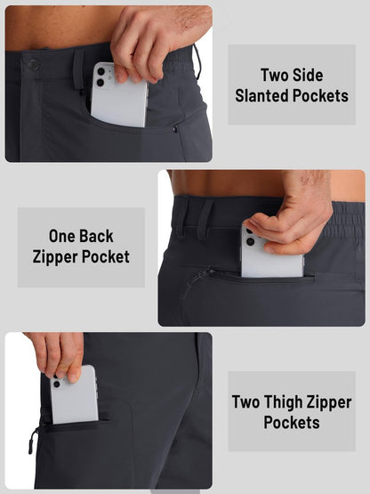 TACVASEN Mens Cargo Casual Shorts Quick Dry Lightweight Hiking Shorts for Men 10 Inch Inseam with Zipper Pockets for Outdoor Golf Summer