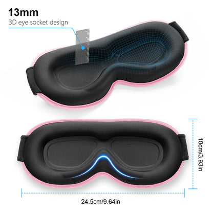 Gritin 100% Blackout Sleep Eye Mask for Women Men, Zero Pressure Sleeping Mask - Ergonomic Design 3D Cutout Eye Movement and Eyelash Friendly Night Blindfold, Ultra Soft Comfortable for Sleeping