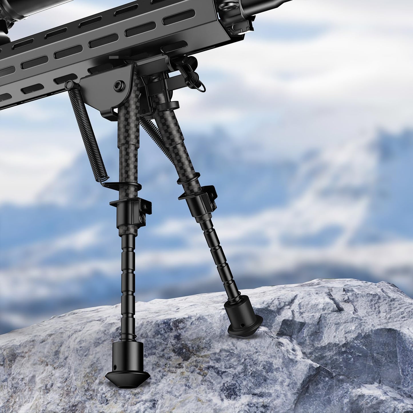 Theopot 6-9 Inches Bipod with Adapter for M-Rail for Hunting