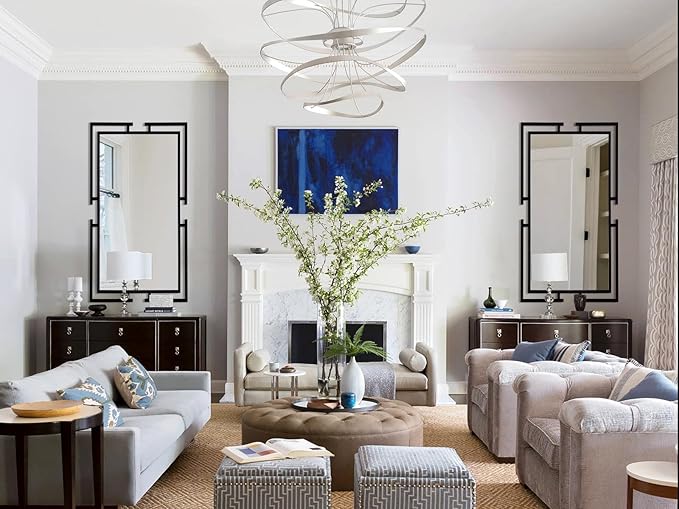 Large Decorative Wall Mirror Full Length, 60"x30", Tempered Black Mirror Wall Decor with Metal Frame for Living Room, Entryway, Bedroom, Horizontal/Vertical