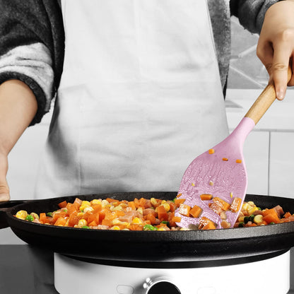 Silicone Cooking Utensils Kitchen Utensil Set - 446°F Heat Resistant Silicone Kitchen Utensils Set, Spatula,Turner Tongs, Spoon, Brush, Whisk,Kitchen Gadgets for Nonstick Cookware, BPA Free (Gray)