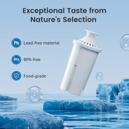 AQUA CREST CF06A Replacement for Brita® Filter, Brita® Water Pitchers and Dispensers, Classic OB03, Mavea® 107007, and More, NSF Certified Pitcher Water Filter, 4 Pack