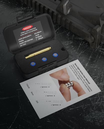 Feyachi Red Bore Sighting Laser 223 5.56mm Switch Design Laser Boresighter with 3 Sets of Batteries