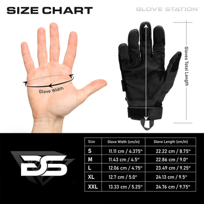 Glove Station Hard Knuckle Utility Gloves, Touchscreen, THKFF, Black, 2XL