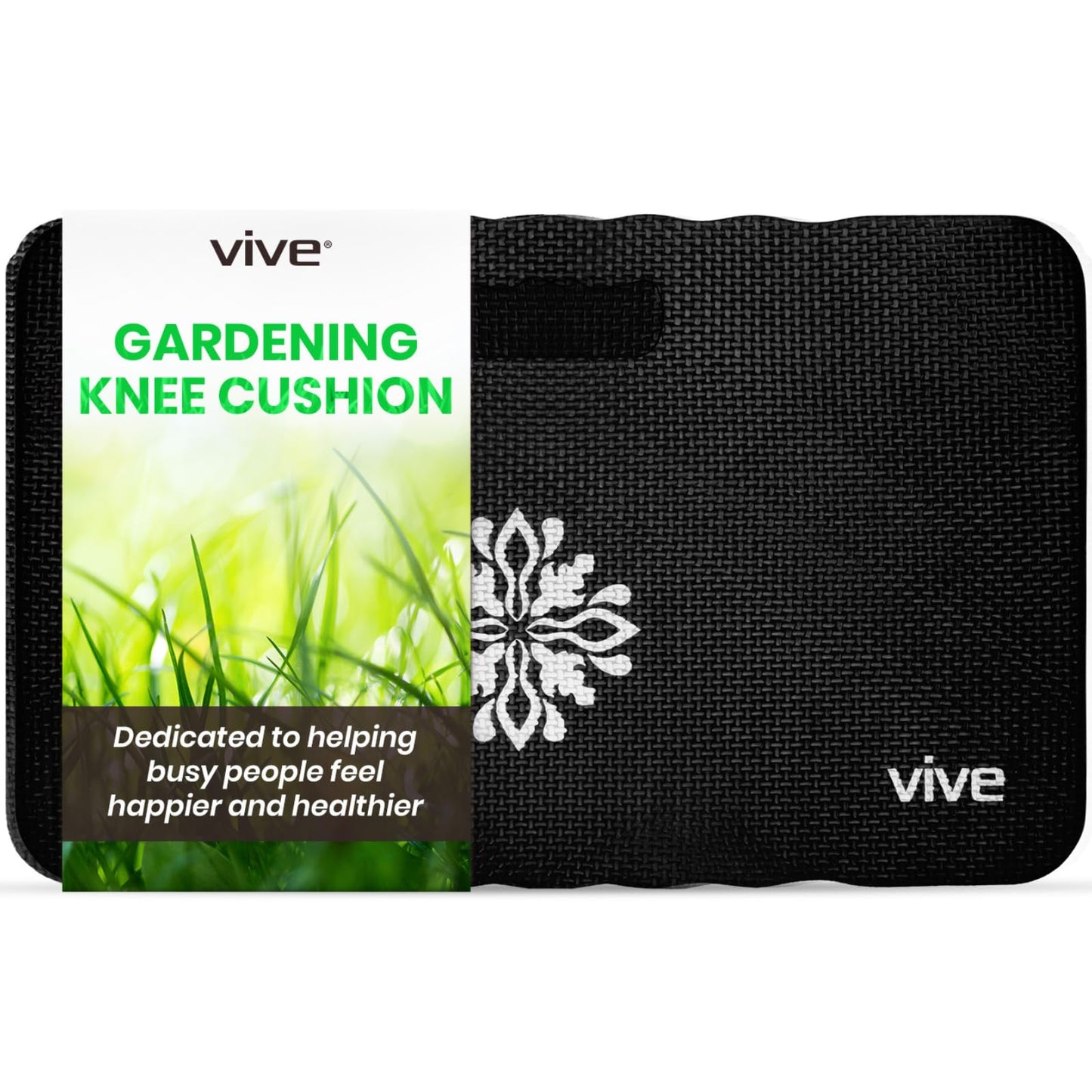 Vive Extra Thick Garden Kneeling Pad - Firm Waterproof Knee Mat for Work, Cleaning, Bathing Baby, or Hard Wood Floors - Foam Kneeler for Yoga, Exercise - Gardening Supplies & Accessories