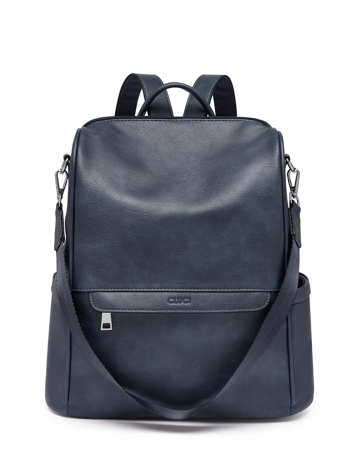 CLUCI Backpack Purse for Women Black Leather Anti-Theft Large Fashion Designer Travel Bag Ladies Shoulder Bags