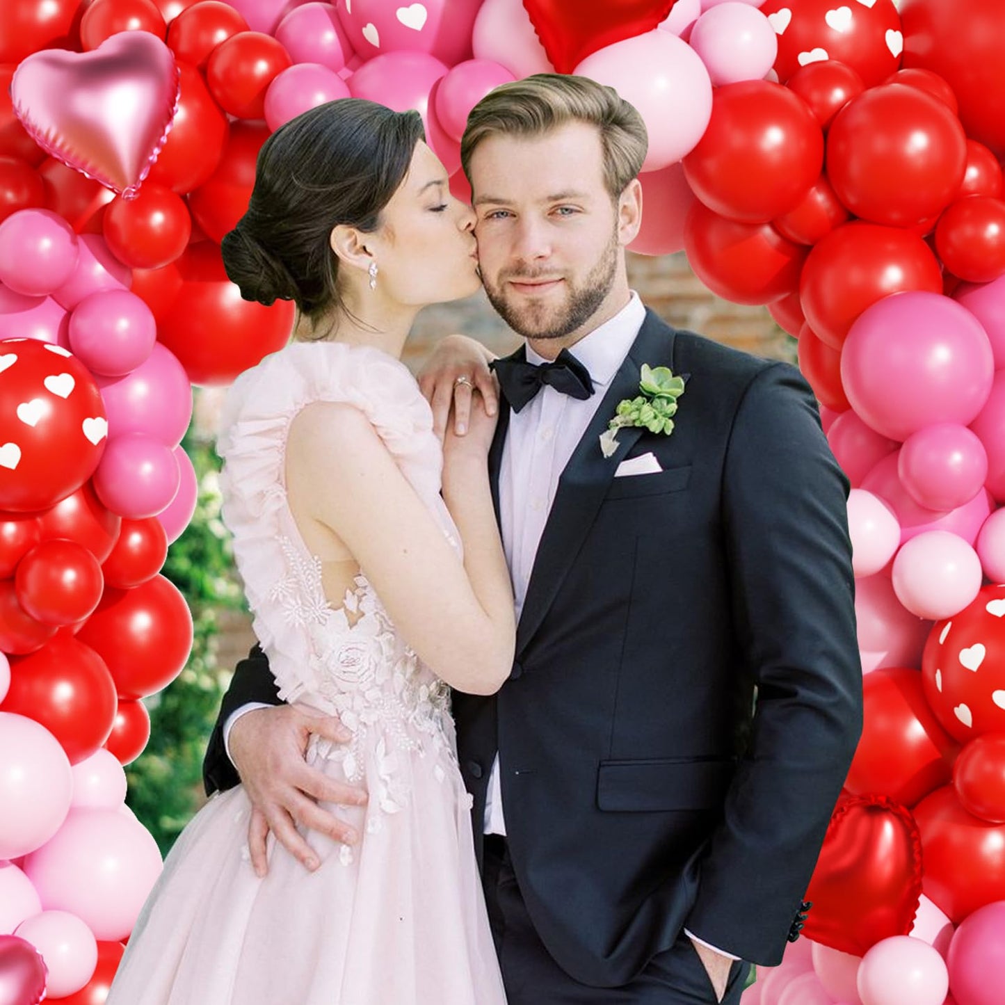 OTLGEUA Valentines Day Balloons Garland Arch Kit, Pink Red Valentines Day Party Decorations with XOXO LOVE Boxes for Women Girls Wedding Engagement Anniversary