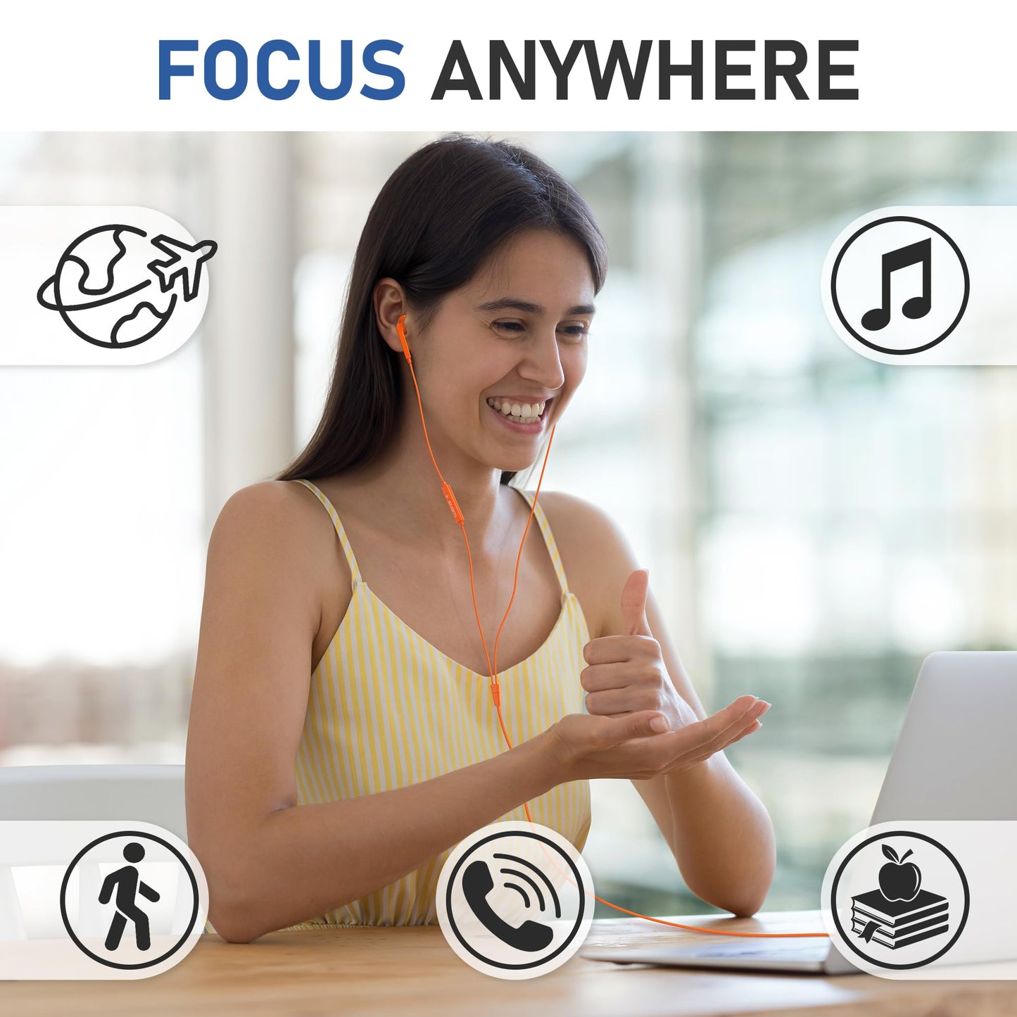 LUDOS FEROX USB C Headphones for iPhone 17 16 15 Pro Max Plus Air iPad Pro, 5 Years Warranty, USB-C Earbuds for Samsung Galaxy S24 S23 Ultra S22 S21 FE S20 Z Flip 3 Fold 4 A53, USB Type C Earphones