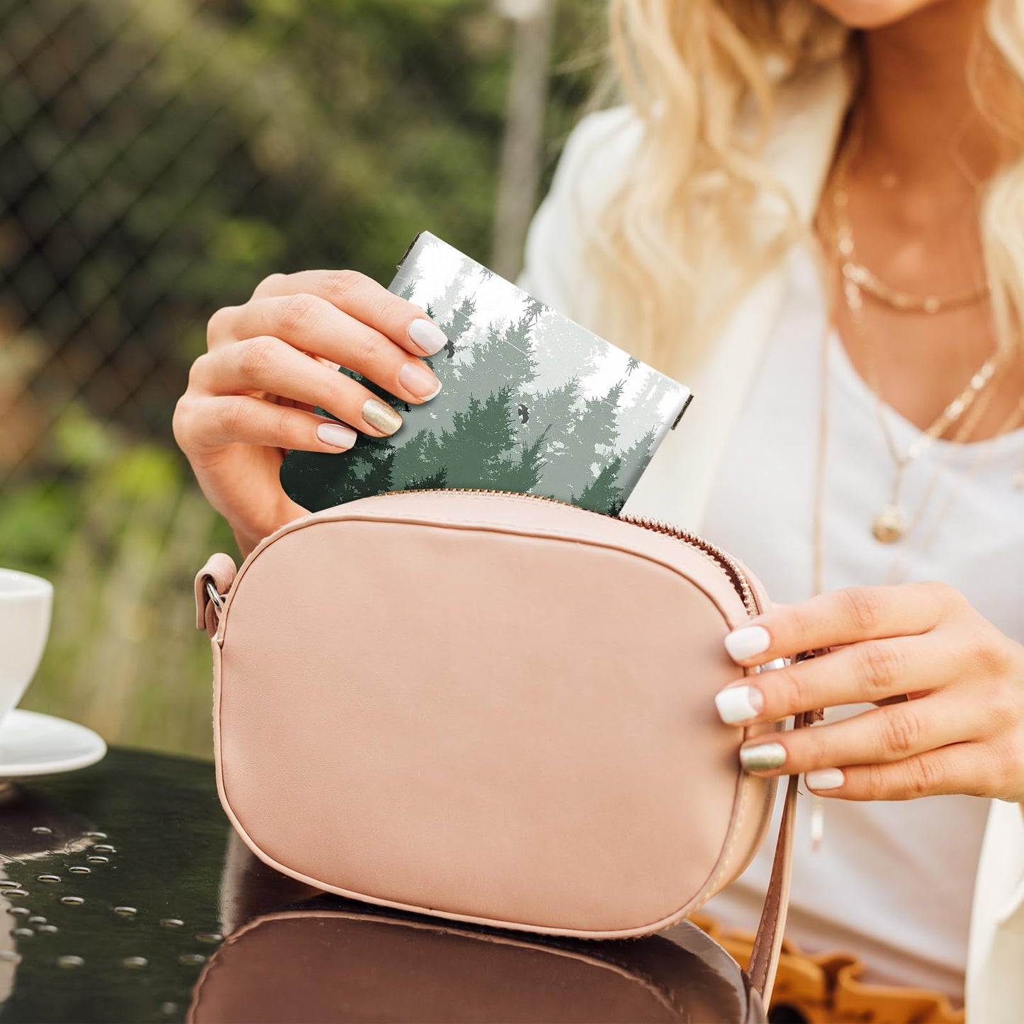 2Pcs PU Leather Small Squeeze Coin Purse Pouch Mini coin Bag Unique And Cute Wallet Cosmetic Bags Change Bag For Women Girls Men （Green Forest L