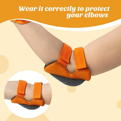 Knee Pads for Kids Knee Pads and Elbow Pads Toddler Protective Gear Set Kids Elbow Pads and Knee Pads for Girls Boys with Wrist Guards 3 in 1 for Skating Cycling Bike Rollerblading Scooter-Orange M