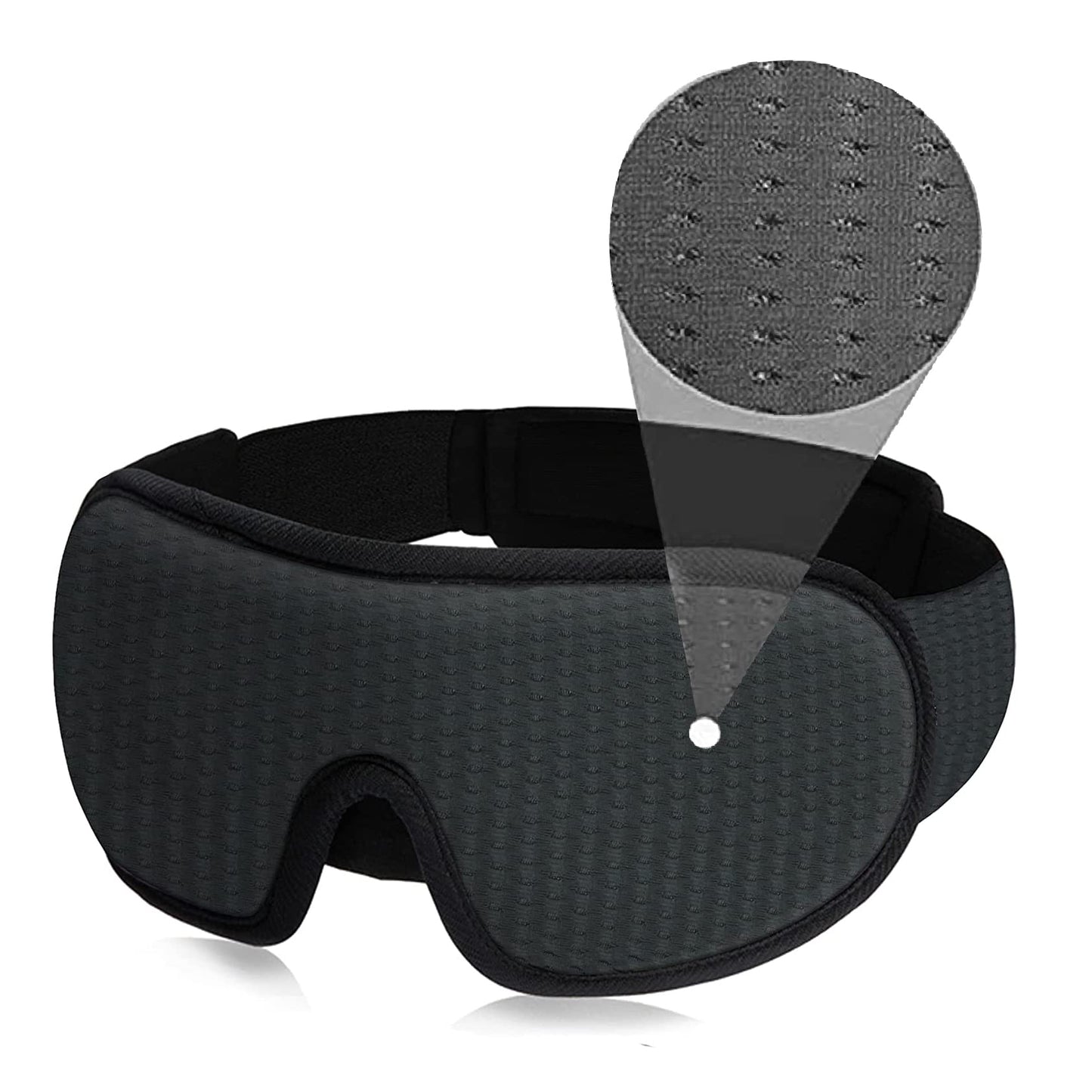 LEEKEN 3D Sleeping Eye Mask - 100% Lights Blockout Sleep Mask for Men Women, Cool Sports Fabric Eye Cover for Travel/Nap/Night Sleeping,Comfortable and Breathable… (mesh-Grey)