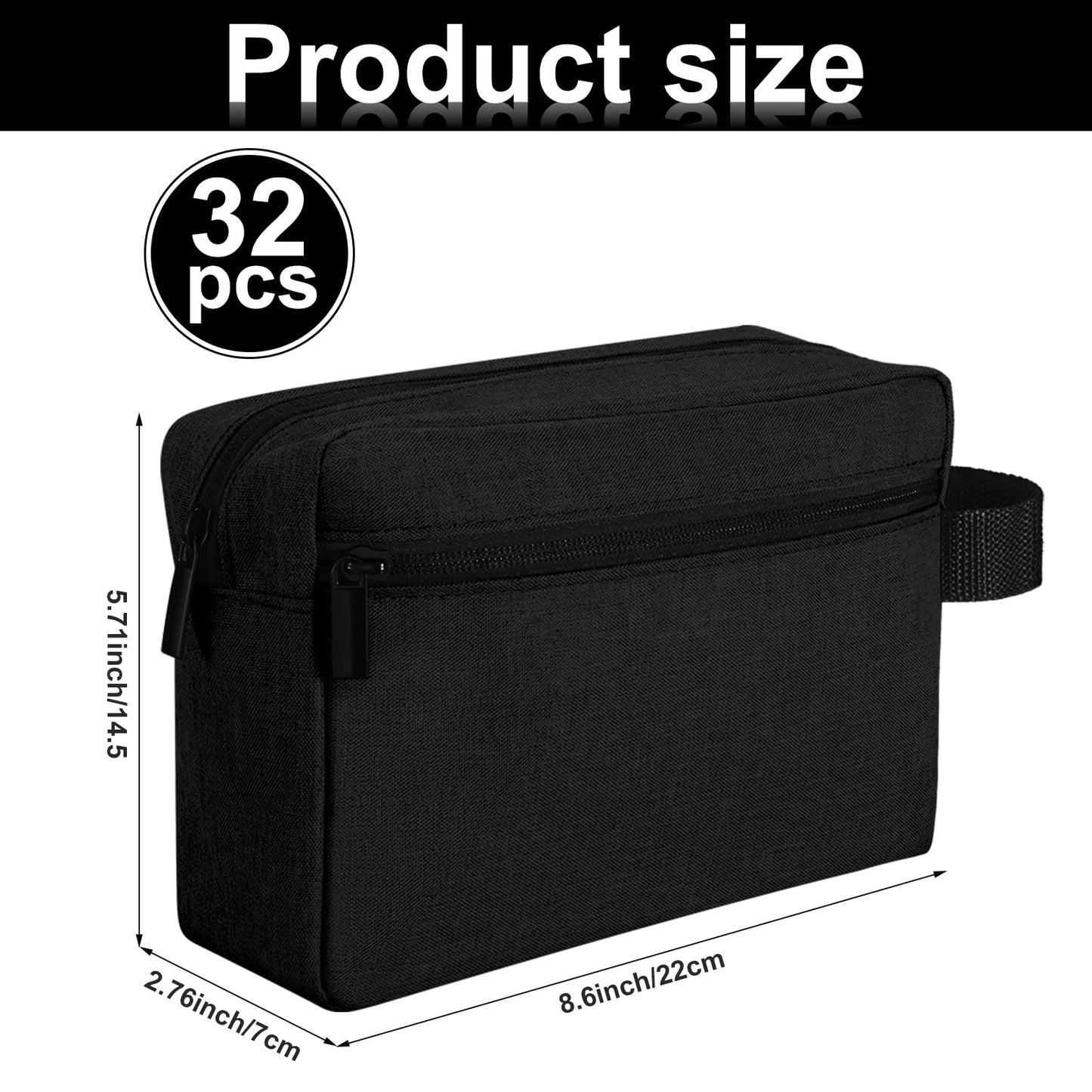 Paterr 32 Pcs Travel Toiletry Bag for Men Women Large Water Resistant Shaving Bag Hanging Cosmetic Bag Makeup Travel Pouch Foldable Toiletry Organizer with Divider Handle for Toiletries Accessories