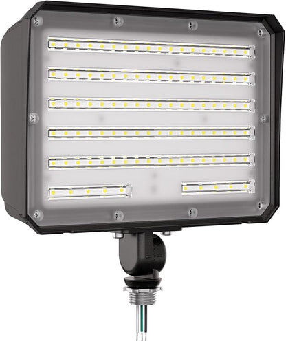 CINOTON 100W LED Flood Lights Outdoor, 15000LM IP65 Waterproof Security Wall Pack Lighting Fixture with 180° Knuckle for Court Porch Patio Garage 5000K Daylight AC100-277V 1 Pack