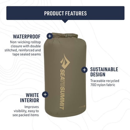 Sea to Summit Lightweight Dry Bag, Multi-Purpose Dry Storage, 1.5 Liter, Surf Blue
