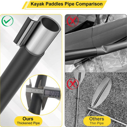 Frebuta Kayak Paddle for Adults,70 to 96in Paddle Board Paddles Telescopic Frosted Pipe Shaft Kayaking Boating Canoeing with 1 Free Paddle Leash Double Oar Float Paddle Sturdy Durable Extendable