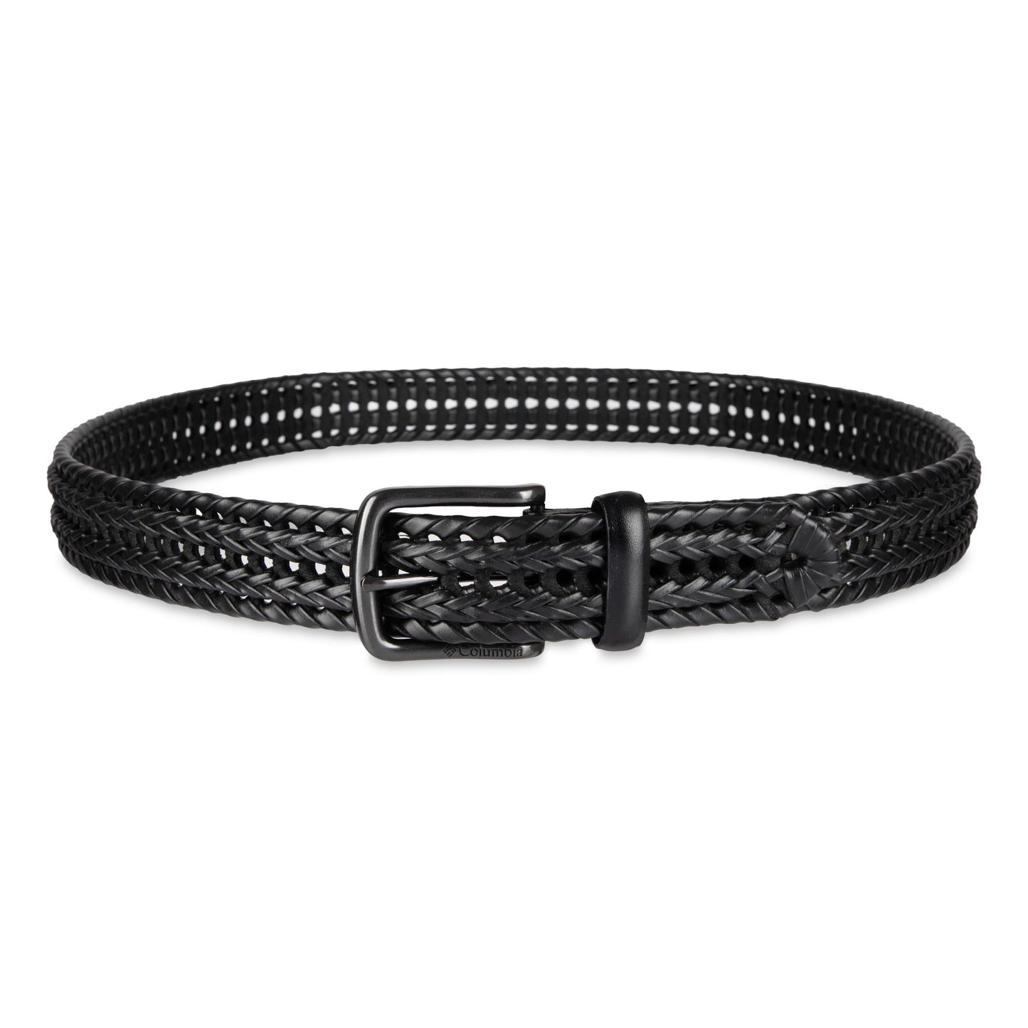 Columbia Men's Fully Adjustable Lace Braid Belt, Black, Small
