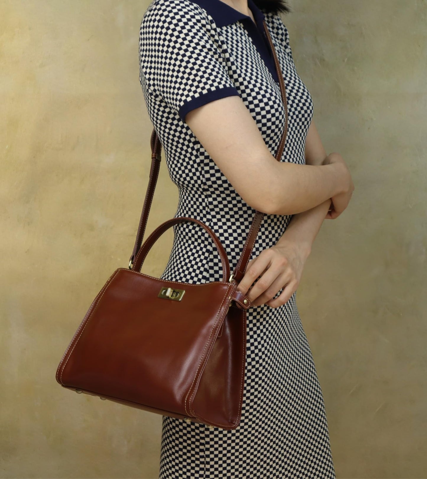FLOBLURA Genuine Leather handbags for women Convertible leather crossbody bags for women with straps everyday women purse top handle brown leather satchel purse