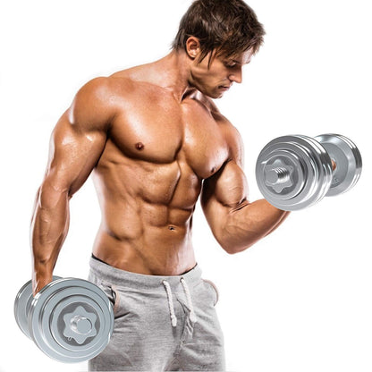 VIVITORY Fitness Dumbbells Set, Adjustable Weight Sets up to 11/22/44/66/110 lbs, with Metal Connecting Rod Used As Barbell, Chromed Weights, Hardcover Gift Box, Home Gym Work Out Training Equipment