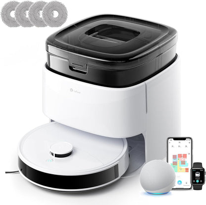 Lefant M210 Pro Robot Vacuum, Slim Quiet, 3 Adjustable Suction Levels, 6 Modes, Robot Vacuum Cleaner for Pet Hair, Hard Floors & Low Carpets, Self-Charging, WiFi/App/Alexa Control, Gray