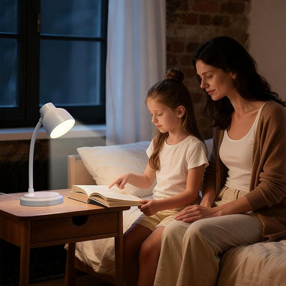 LED Desk Lamp for Office Home,Table lamp,Desk Lamp for College Dorm Room,4 Brightness,Dimmable Table Lamp Eye Caring Reading Light(White)
