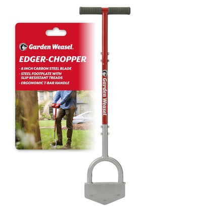 Garden Weasel Edger-Chopper Manual Lawn Edger Tool - Sod Cutter and Trenching Shovel for Clean Garden Borders - Ergonomic Handle and Carbon Steel Blade Latest Model 91714-3 | Gift for Dad