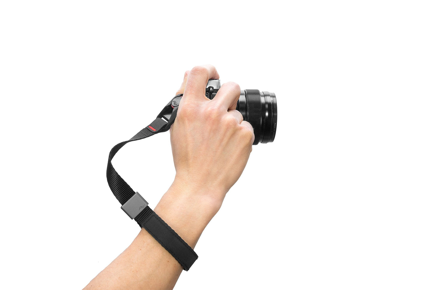 Peak Design Cuff Camera Wrist Strap, Black, Compatible with DSLR, Compact and Point-and-Shoot Cameras, Low Profile, Quick Release and Connection, 200 lb Capacity, Camera Straps for Photographers