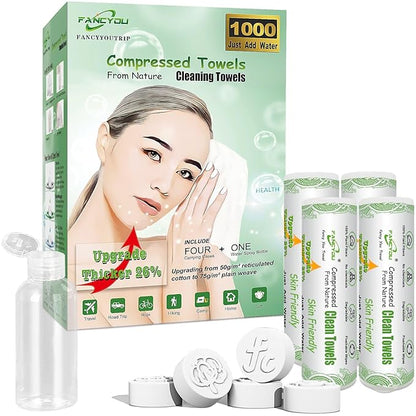 1000Pcs Compressed Towel Mini Tablets Disposable Face Towelette