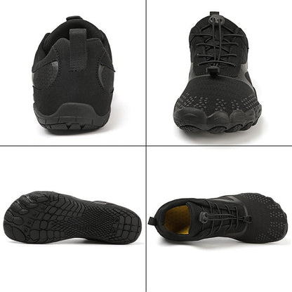 todaysunny Barefoot Shoes Mens Womens Minimalist Cross Training Shoes with Wide Toe Box Athletic Zero Drop Trail Walking Hiking Running Sneakers Black
