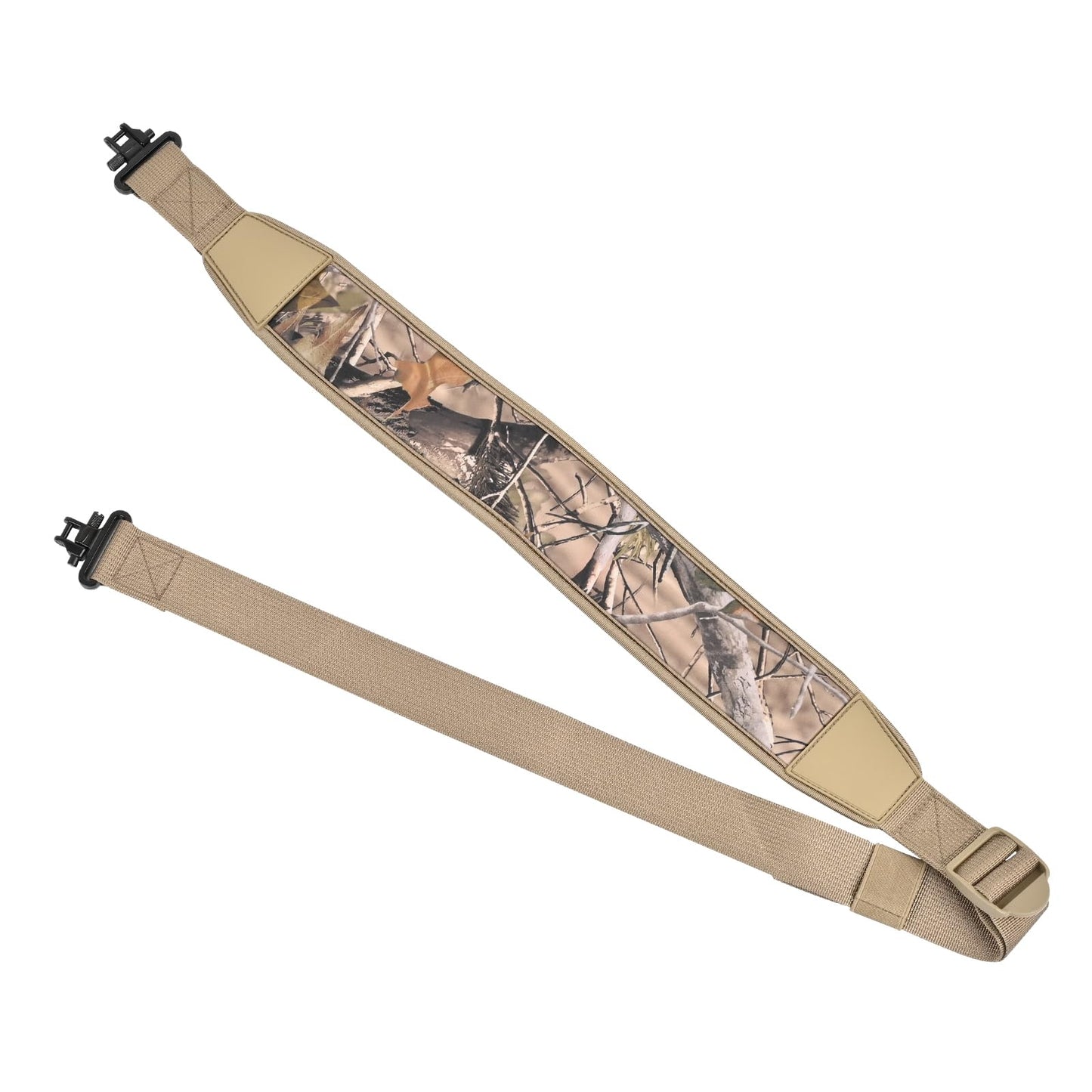 SPG Crossbow Strap Fits Most Model - Adjustable Crossbow Sling Strap Non-Slip Pad Crossbow Sling Two Points Camo Shoulder Strap with Heavy Duty Webbing for Crossbow Accessory (Khaki Camo)