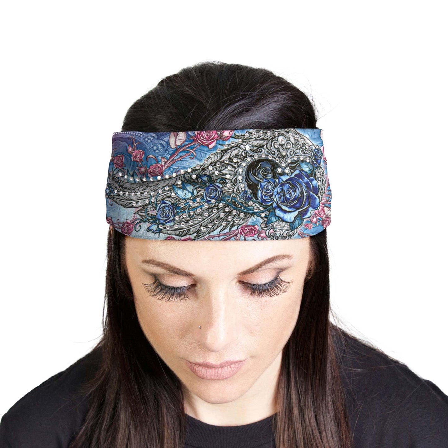 Milwaukee Leather | Bling Designed Wide Headbands-Headwraps for Women Biker Bandana - One Size