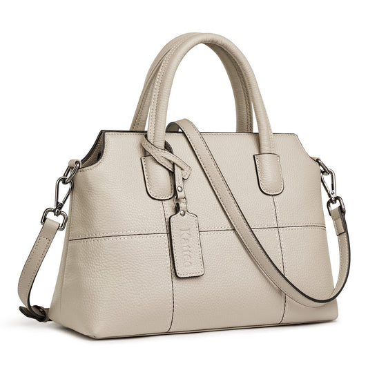 Kattee Genuine Leather Handbags for Women, Soft Hobo Satchel Shoulder Crossbody Bags Ladies Purses (Meduim)