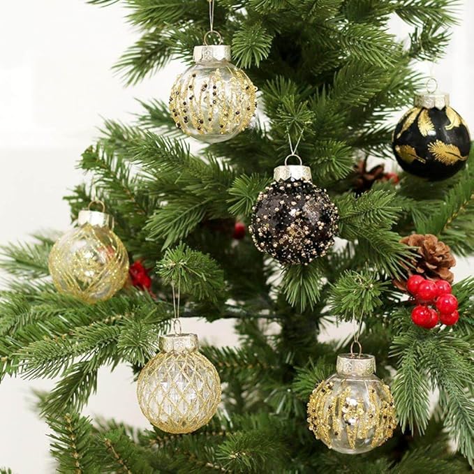 25Pcs Christmas Ornaments Sets 2.36” Christmas Ball Ornaments Christmas Tree Ornaments Shatterproof Xmas Balls Bulbs for Holiday Wedding Party Christmas Tree Decoration（Coffee Gold）