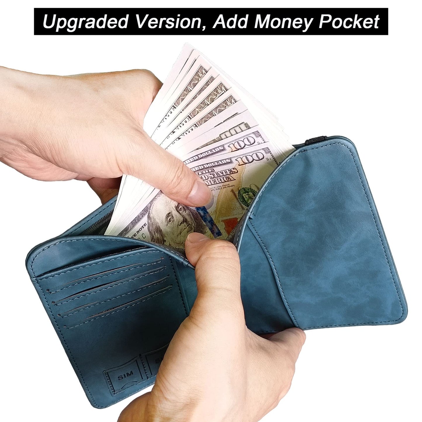 Passport Holder Cover Wallet Travel Essentials Leather Rfid Blocking Case Vacation Luggage Must Haves Travel Accessories for Men Women (116#Blue)