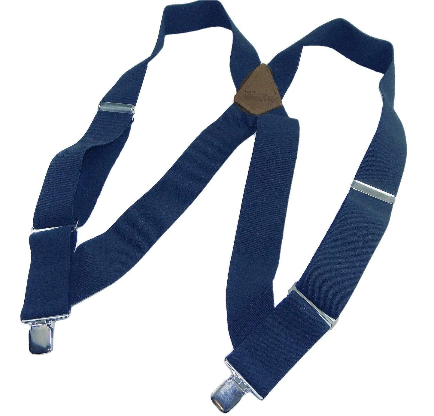 Hold-Up Suspender Co. Holdup Hip-clip Style 2" Wide Blue Trucker Suspenders for Men with USA Patented No-Slip Clip