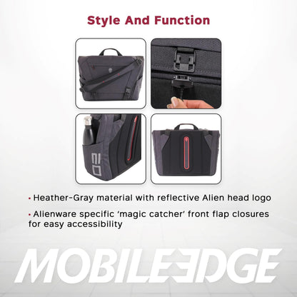 Mobile Edge Elite Messenger Bag, Specifically Designed for Alienware Area 51m Gaming Laptops 17"