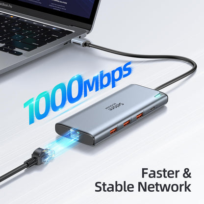 USB C Hub HDMI Adapter for MacBook Pro/Air, 7 in 1 USBC Dongle with HDMI, SD/TF Card Reader, USB C Data Port,100W PD, and 2 USB 3.0 Compatible for MacBook Pro/Air, Dell XPS, Lenovo Thinkpad.