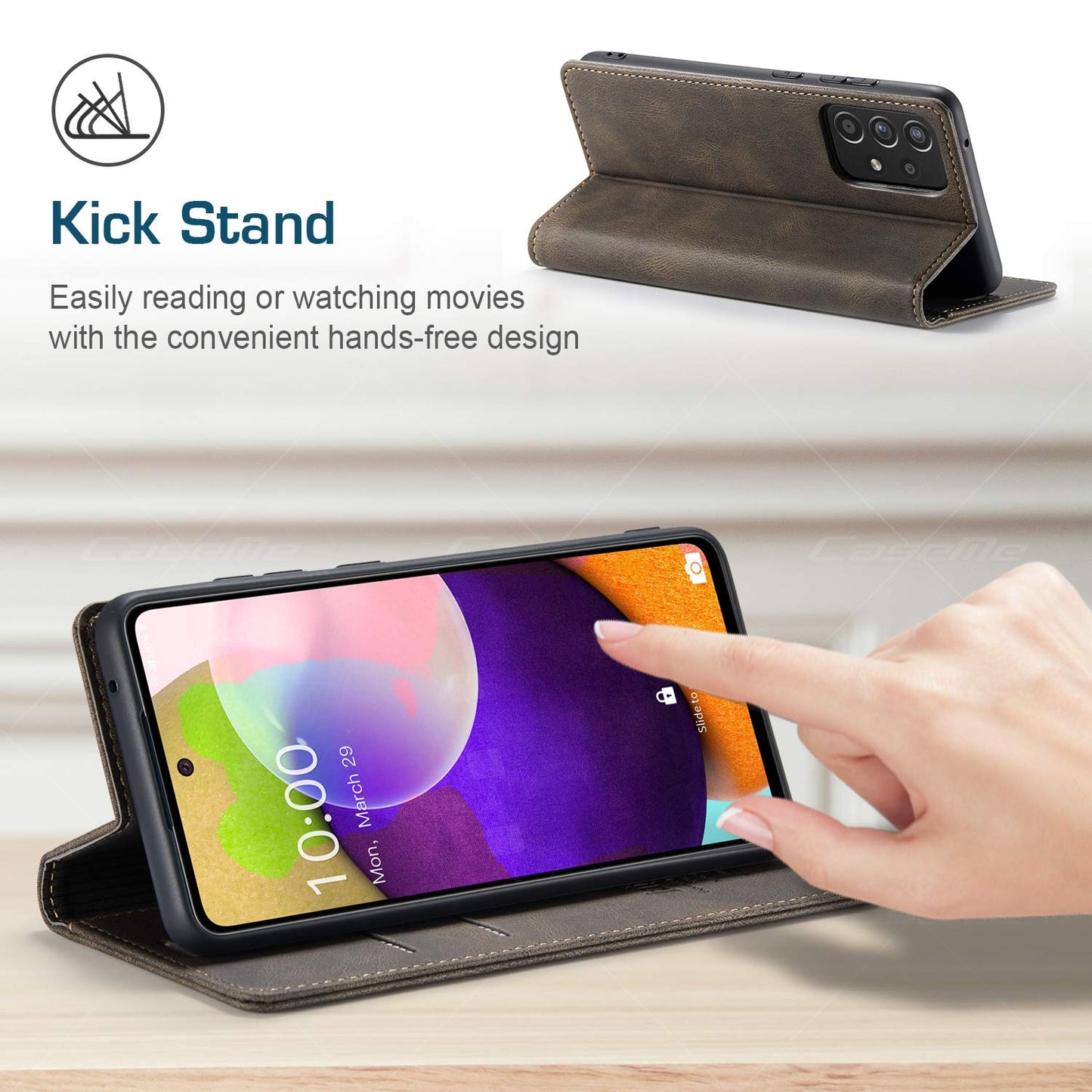 japezop Compatible with Samsung Galaxy A52 5G Wallet Case with Card Holder [RFID Blocking] Kickstand Magnetic,Leather Flip Case for Samsung Galaxy A52 5G/A52s 5G 6.5 Inch(Coffee)