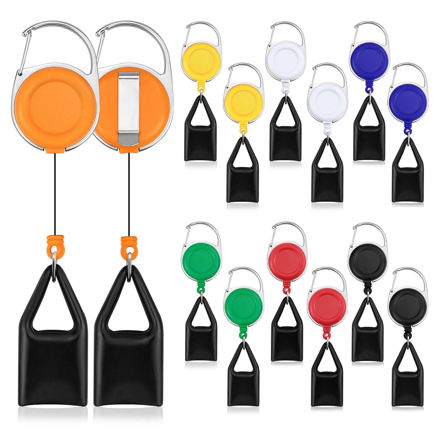 GAUENEEN 14 Pcs Retractable Lighter Clip, Lighter Holder Keychain with Clip (7 Colors)