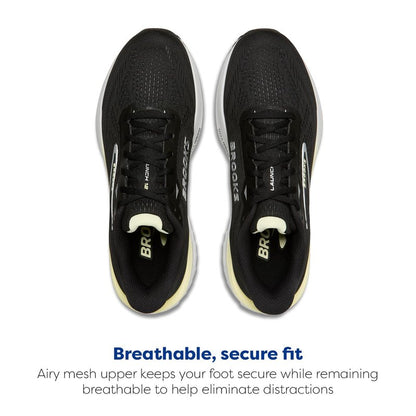 Brooks Women’s Launch 12 Neutral Running Shoe - Black/Luminary/Oyster - 8 Medium