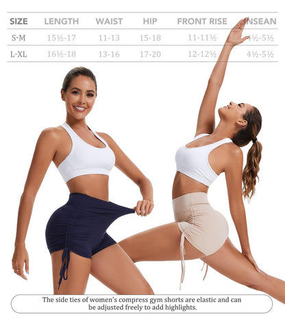 FULLSOFT 5" High Waisted Biker Shorts Tummy Control - Spandex Yoga, Workout, Cycling, Volleyball, Dance, Athletic Shorts(Navy Blue,Small-Medium)