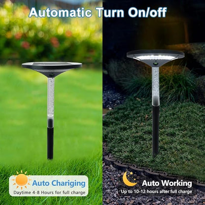 LED Garden Solar Pathway Lights，Outdoor Motion Sensor Landscape Lights for Garden Lighting, IP65 Waterproof Solar Spotlight for Yard