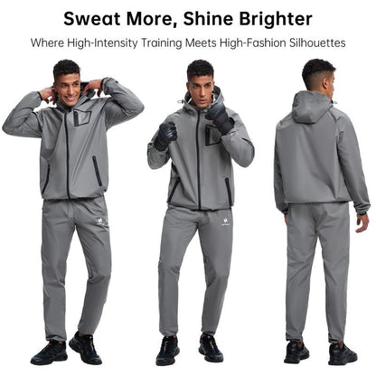 HOTSUIT Sauna Suit Men Non Rip Boxing Sweat Suits Exercise Workout Jacket Pants