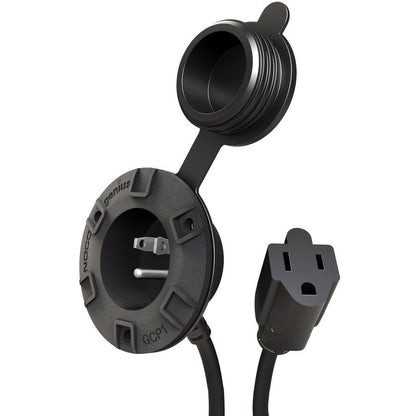 NOCO GCP1 15A AC Port Plug, 125V Power Inlet Socket, and Waterproof Electrical Outlet Receptacle Box with 16-Inch Integrated Outdoor Extension Cord