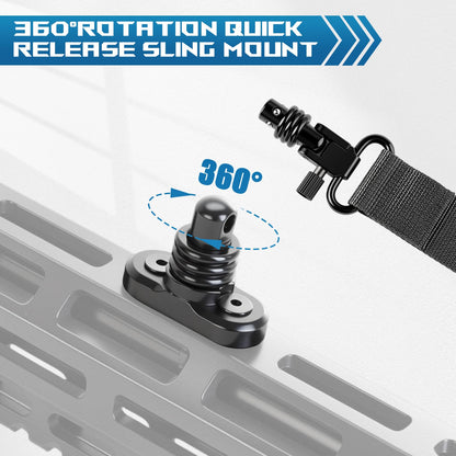 GGYOU QD Sling Swivel Stud for QD Sling Mount, Heavy Duty Steel Quick Detach Sling with Button