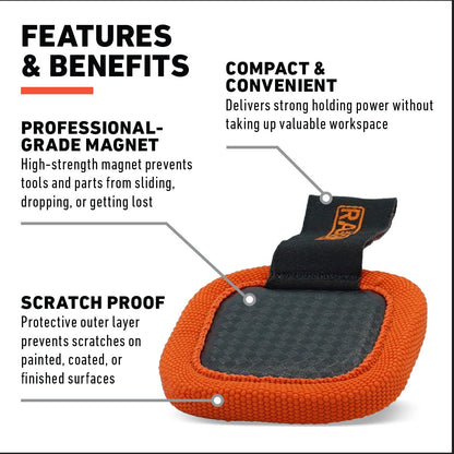 Railer Magnetic Tool Mat Mini 3-Pack – Flexible Magnetic Mat for Tools & Mechanics – Heavy Duty Magnet Pad Set – Non-Slip Magnetic Work Mat & Magnetic Pads – Magnetic Tool Pad for Auto Repair