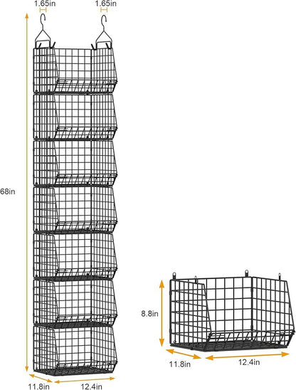 X-cosrack 7 Tier Foldable Hanging Closet Organizer and Storage, Wire Closet