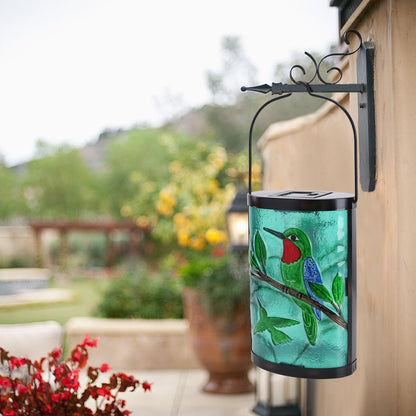 Afirst Hanging Solar Lantern Outdoor Bird Glass Lights Waterproof LED Lamp for Garden Yard Tree Desk Decor