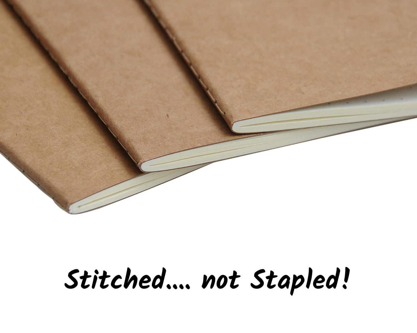 WANDERINGS Blank Regular Size Travelers Notebook Inserts | 4.25" x 8.25" (11 x 21cm) | 100 GSM Paper | 3 Hand-sewn Booklets/180 Pages | Travelers Notebook Refills for Journals, Diaries, Planners