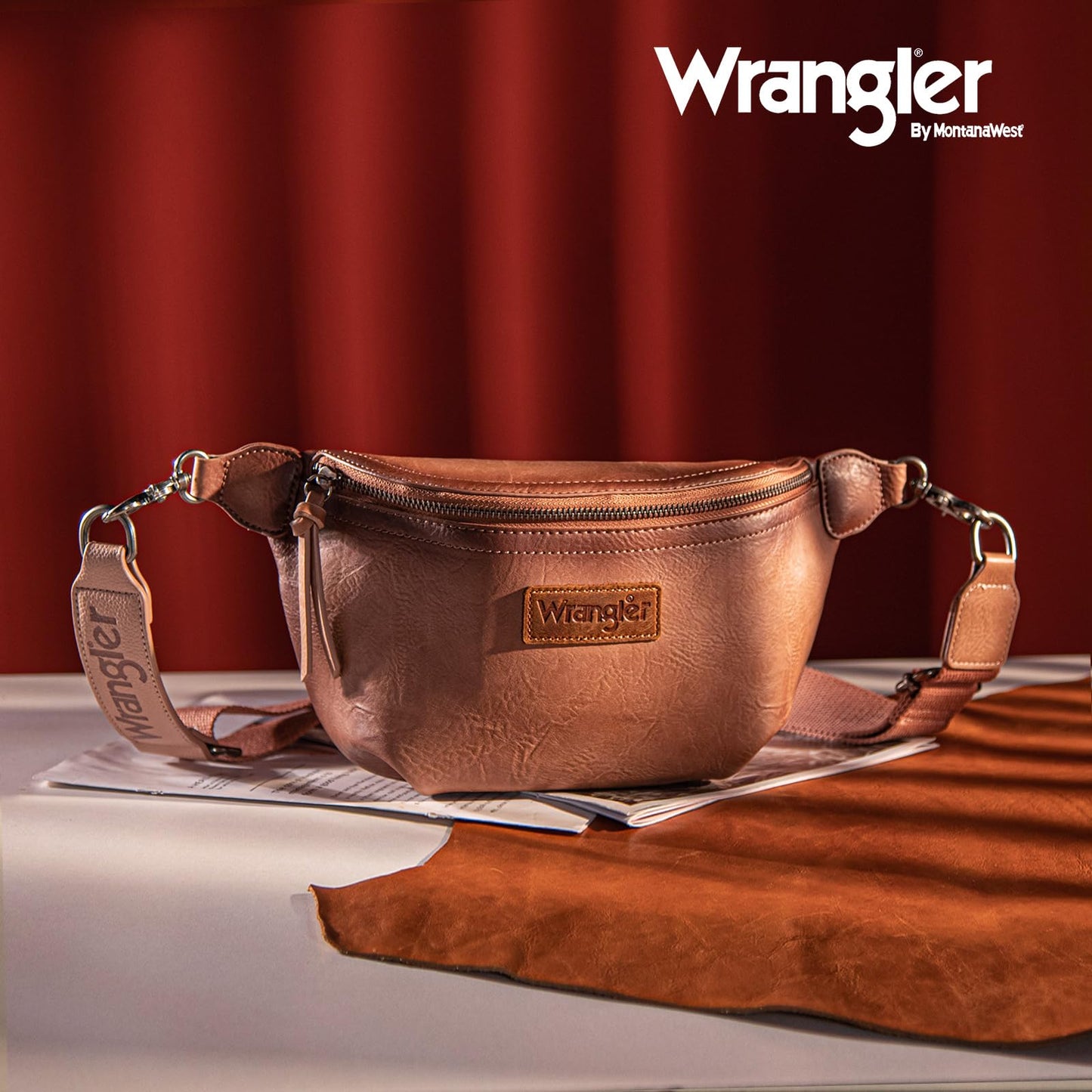 Wrangler Large Fanny Packs for Women Waist Bag Travel Belt Bags Crossbody Sling Purse WG82-A194HPK